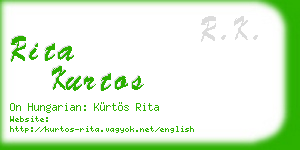 rita kurtos business card